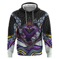 Melbourne Storm Hoodie The Scream of Lightning Eyes - Indigenous Dot Ripping Effect