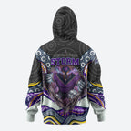 Melbourne Storm Hoodie The Scream of Lightning Eyes - Indigenous Dot Ripping Effect