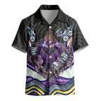 Melbourne Storm Kid Hawaiian Shirt The Scream of Lightning Eyes - Indigenous Dot Ripping Effect