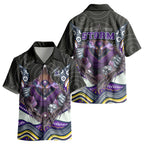 Melbourne Storm Kid Hawaiian Shirt The Scream of Lightning Eyes - Indigenous Dot Ripping Effect