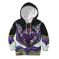 Melbourne Storm Kid Hoodie The Scream of Lightning Eyes - Indigenous Dot Ripping Effect
