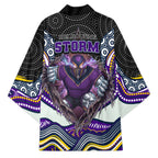 Melbourne Storm Kimono The Scream of Lightning Eyes - Indigenous Dot Ripping Effect