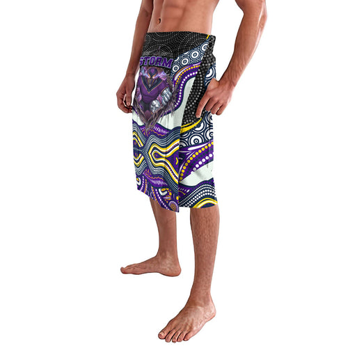 Melbourne Storm Lavalava The Scream of Lightning Eyes - Indigenous Dot Ripping Effect