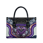 Melbourne Storm Leather Bag The Scream of Lightning Eyes - Indigenous Dot Ripping Effect