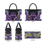 Melbourne Storm Leather Bag The Scream of Lightning Eyes - Indigenous Dot Ripping Effect