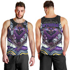 Melbourne Storm Men Tank Top The Scream of Lightning Eyes - Indigenous Dot Ripping Effect