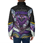Melbourne Storm Padded Jacket The Scream of Lightning Eyes - Indigenous Dot Ripping Effect