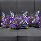 Melbourne Storm Pillow Cover The Scream of Lightning Eyes - Indigenous Dot Ripping Effect