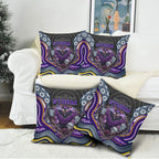 Melbourne Storm Pillow Cover The Scream of Lightning Eyes - Indigenous Dot Ripping Effect