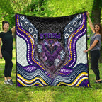 Melbourne Storm Quilt The Scream of Lightning Eyes - Indigenous Dot Ripping Effect