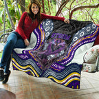 Melbourne Storm Quilt The Scream of Lightning Eyes - Indigenous Dot Ripping Effect