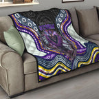 Melbourne Storm Quilt The Scream of Lightning Eyes - Indigenous Dot Ripping Effect