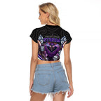 Melbourne Storm Raglan Cropped T Shirt The Scream of Lightning Eyes - Indigenous Dot Ripping Effect