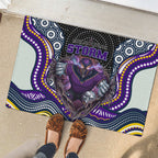 Melbourne Storm Rubber Doormat The Scream of Lightning Eyes - Indigenous Dot Ripping Effect