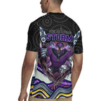 Melbourne Storm Rugby Jersey The Scream of Lightning Eyes - Indigenous Dot Ripping Effect