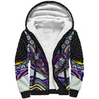 Melbourne Storm Sherpa Hoodie The Scream of Lightning Eyes - Indigenous Dot Ripping Effect