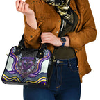 Melbourne Storm Shoulder Handbag The Scream of Lightning Eyes - Indigenous Dot Ripping Effect