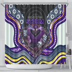 Melbourne Storm Shower Curtain The Scream of Lightning Eyes - Indigenous Dot Ripping Effect