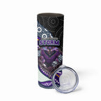 Melbourne Storm Skinny Tumbler The Scream of Lightning Eyes - Indigenous Dot Ripping Effect
