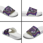 Melbourne Storm Slide Sandals The Scream of Lightning Eyes - Indigenous Dot Ripping Effect