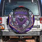 Melbourne Storm Spare Tire Cover The Scream of Lightning Eyes - Indigenous Dot Ripping Effect