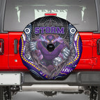Melbourne Storm Spare Tire Cover The Scream of Lightning Eyes - Indigenous Dot Ripping Effect