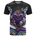 Melbourne Storm T Shirt The Scream of Lightning Eyes - Indigenous Dot Ripping Effect