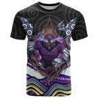 Melbourne Storm T Shirt The Scream of Lightning Eyes - Indigenous Dot Ripping Effect
