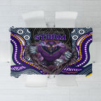 Melbourne Storm Tablecloth The Scream of Lightning Eyes - Indigenous Dot Ripping Effect