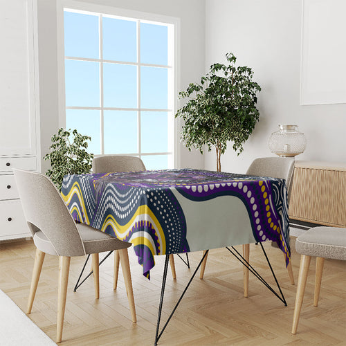 Melbourne Storm Tablecloth The Scream of Lightning Eyes - Indigenous Dot Ripping Effect