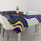 Melbourne Storm Tablecloth The Scream of Lightning Eyes - Indigenous Dot Ripping Effect