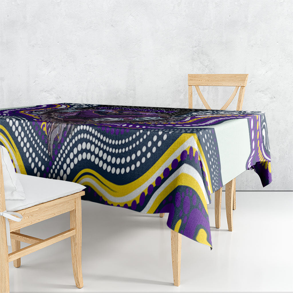 Melbourne Storm Tablecloth The Scream of Lightning Eyes - Indigenous Dot Ripping Effect