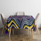 Melbourne Storm Tablecloth The Scream of Lightning Eyes - Indigenous Dot Ripping Effect