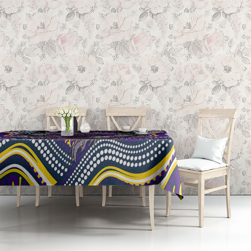Melbourne Storm Tablecloth The Scream of Lightning Eyes - Indigenous Dot Ripping Effect