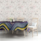Melbourne Storm Tablecloth The Scream of Lightning Eyes - Indigenous Dot Ripping Effect