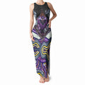 Melbourne Storm Tank Maxi Dress The Scream of Lightning Eyes - Indigenous Dot Ripping Effect