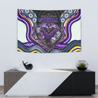 Melbourne Storm Tapestry The Scream of Lightning Eyes - Indigenous Dot Ripping Effect