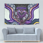 Melbourne Storm Tapestry The Scream of Lightning Eyes - Indigenous Dot Ripping Effect