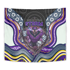 Melbourne Storm Tapestry The Scream of Lightning Eyes - Indigenous Dot Ripping Effect