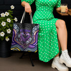 Melbourne Storm Tote Bag The Scream of Lightning Eyes - Indigenous Dot Ripping Effect