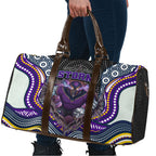 Melbourne Storm Travel Bag The Scream of Lightning Eyes - Indigenous Dot Ripping Effect