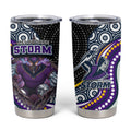 Melbourne Storm Tumbler Cup The Scream of Lightning Eyes - Indigenous Dot Ripping Effect