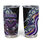 Melbourne Storm Tumbler Cup The Scream of Lightning Eyes - Indigenous Dot Ripping Effect
