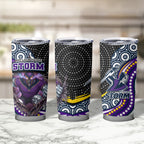 Melbourne Storm Tumbler Cup The Scream of Lightning Eyes - Indigenous Dot Ripping Effect