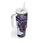 Melbourne Storm Tumbler With Handle The Scream of Lightning Eyes - Indigenous Dot Ripping Effect