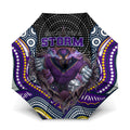Melbourne Storm Umbrella The Scream of Lightning Eyes - Indigenous Dot Ripping Effect