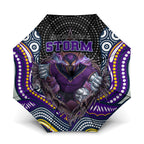 Melbourne Storm Umbrella The Scream of Lightning Eyes - Indigenous Dot Ripping Effect