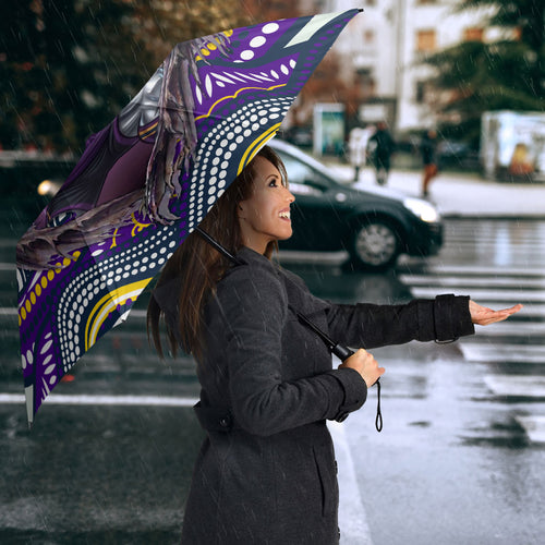Melbourne Storm Umbrella The Scream of Lightning Eyes - Indigenous Dot Ripping Effect