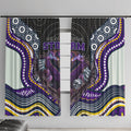 Melbourne Storm Window Curtain The Scream of Lightning Eyes - Indigenous Dot Ripping Effect