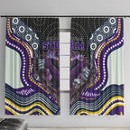 Melbourne Storm Window Curtain The Scream of Lightning Eyes - Indigenous Dot Ripping Effect